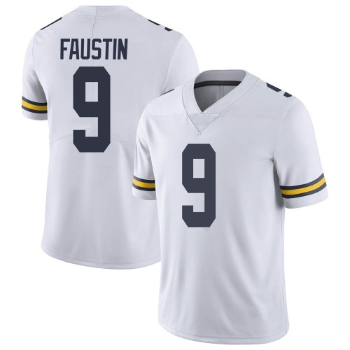 Sammy Faustin Michigan Wolverines Men's NCAA #9 White Limited Brand Jordan College Stitched Football Jersey YIA1554SU